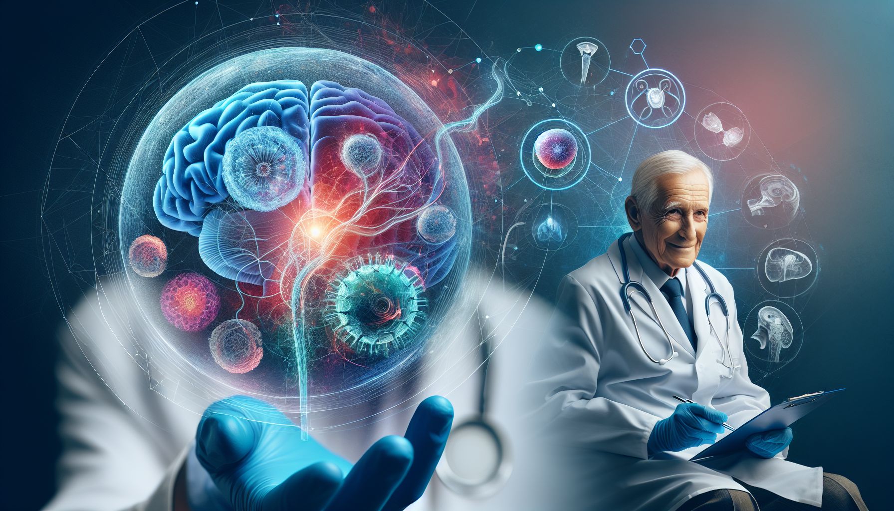 Imagem ilustrativa de neurônios afetados pelo Alzheimer e Parkinson